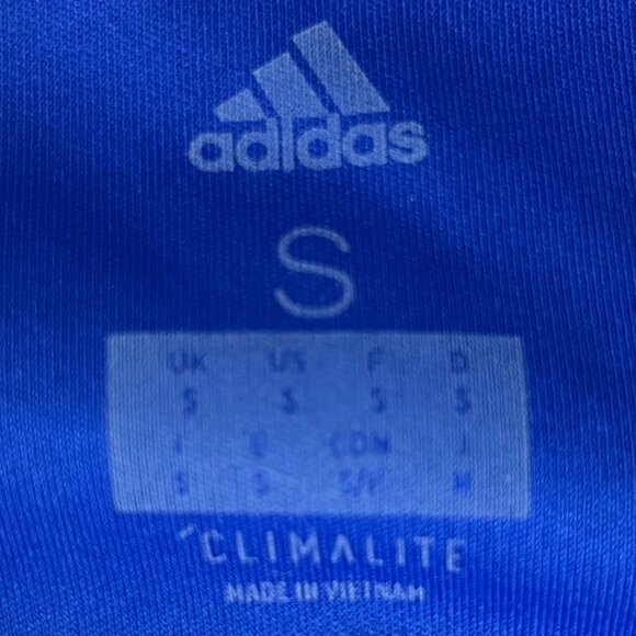 Adidas Shirt Mens Small Blue Soccer Short Sleeves Activewear - Picture 7 of 13